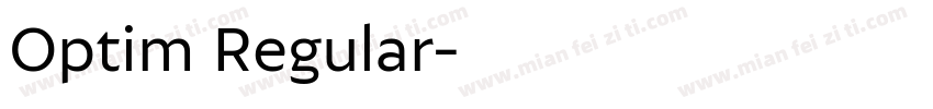 Optim Regular字体转换